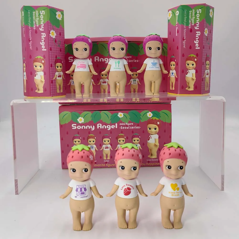 

Sonny Angel Blind Box Seoul Series Mini Anime Figures Ornaments Strawberry Dolls Fans Children Christmas Birthday Gift