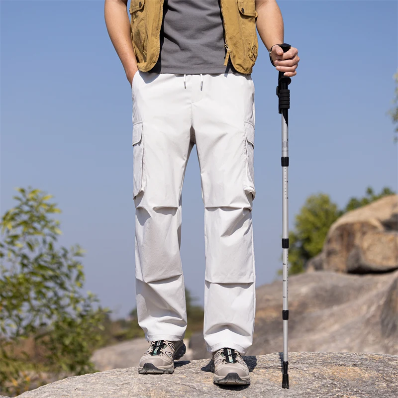 New Men'S Summer Outdoor Thin Mountaineering Pants Youth Quick Drying Loose Straight Tube Sports And Leisure Versatile Trousers