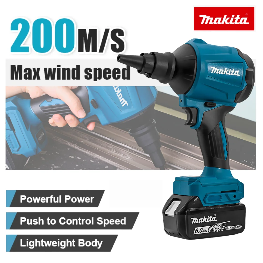

Makita DAS180 Brushless Air Dust Removal Gun Cordless Air Blower with Nozzle 18V Multifunction Dusting Machine Inflator Tool