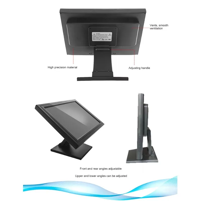 شاشة لمس مقاومة 5 أسلاك صناعية مقاس 15 بوصة لنظام Pos