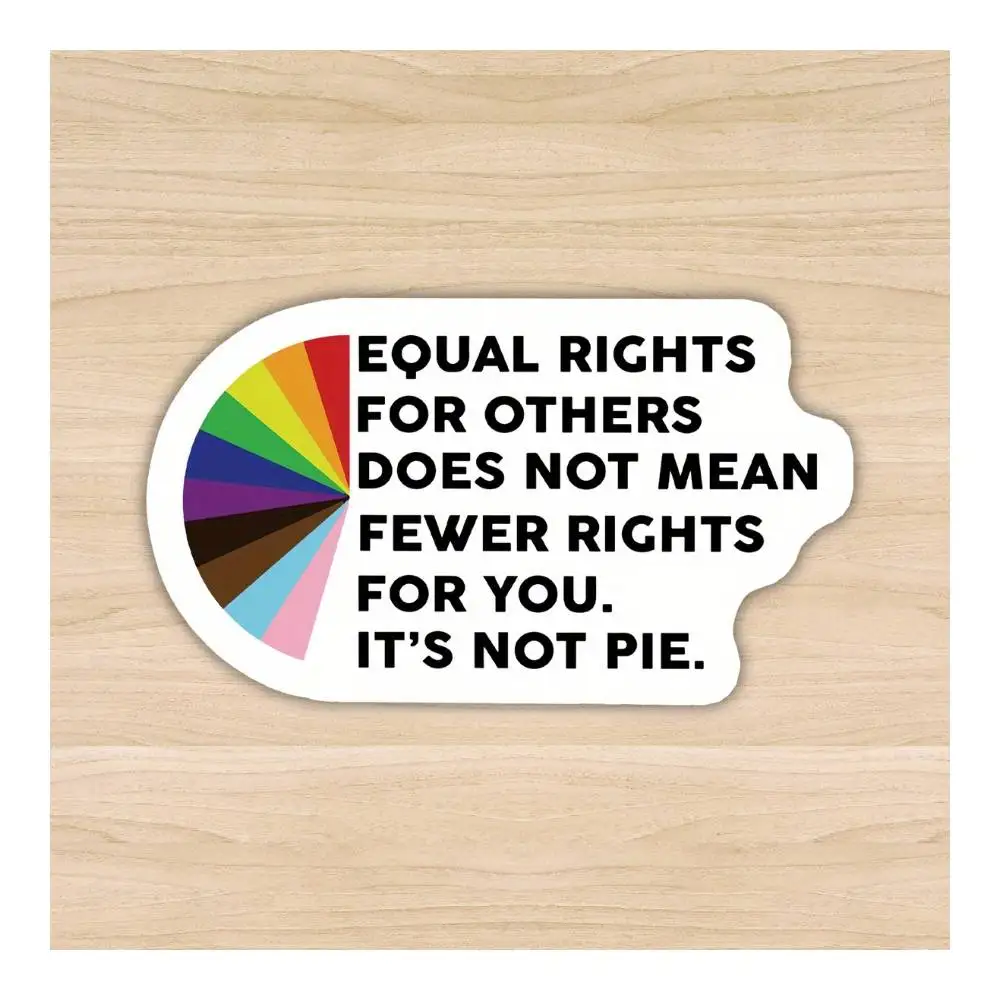 Equality Rights Rainbow Vinyl Sticker Matte Decal for Car Laptop Water Bottle Motorcycle Social Justice q