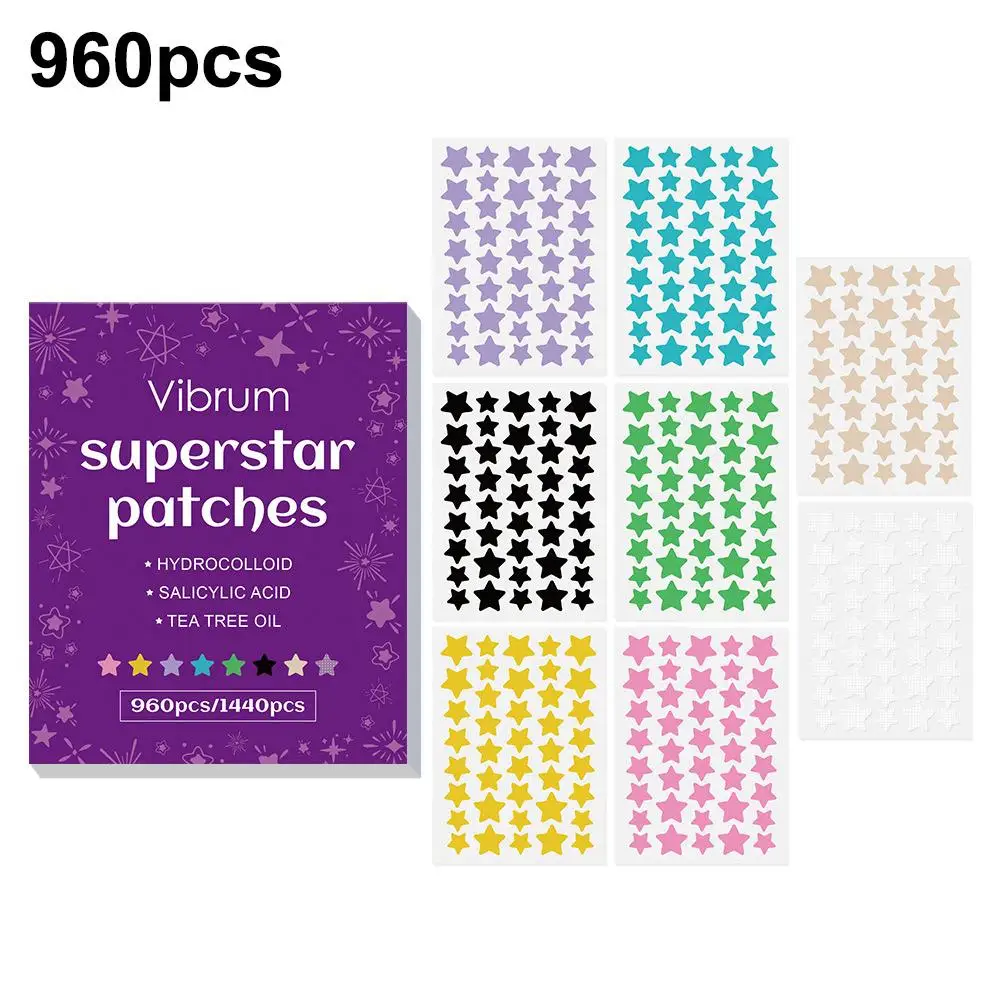 الملونة بولي ايثيلين غطاء بثرة على شكل نجمة الغروانية المائية حب الشباب التصحيح غير مرئية حب الشباب غطاء المحمولة حب الشباب إزالة قناع لطيف العناية بالبشرة