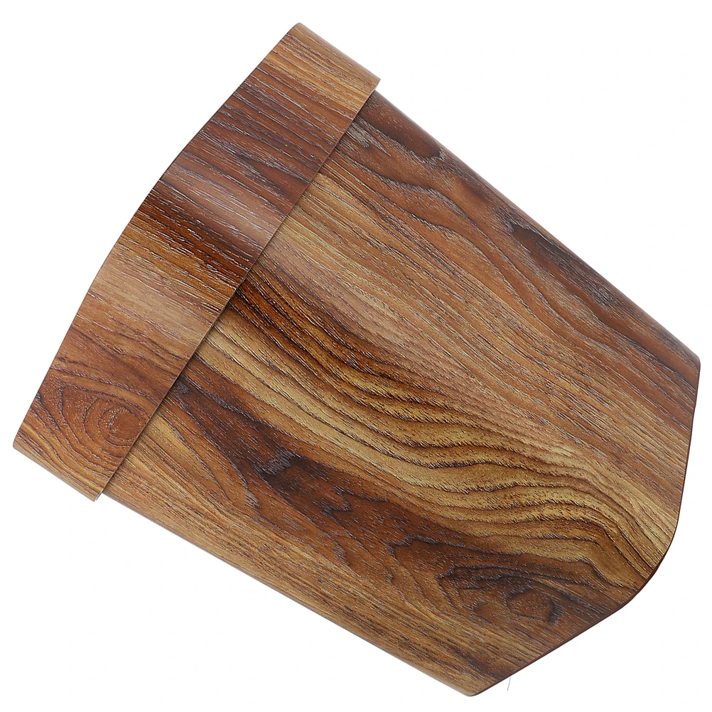 

Wood Grain Trash Can Office Waste Basket Bathroom Garbage Small Container Cans for Living