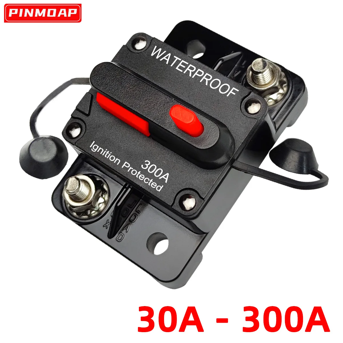 PINMOAP Circuit Breaker Fuse Holder Resettable Manual Power Protector 30A-300A 12V-48V DC Suitable For Cars And Ship Trucks