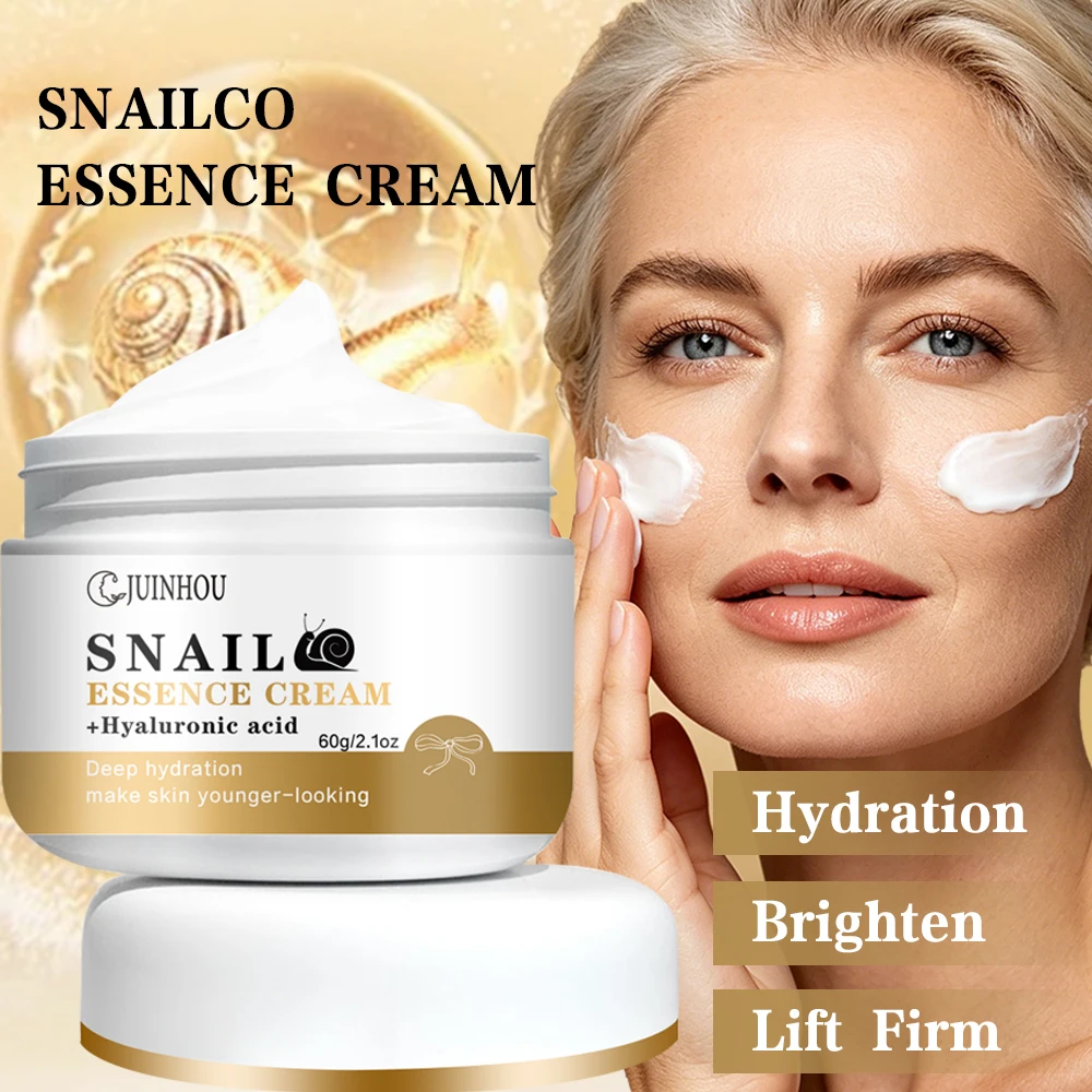 Crema Facial Antienvejecimiento con Baba de Caracol JUINHOU, Rejuvenece la Piel, Hidratación Profunda, Aclara la Piel, Uso Diario