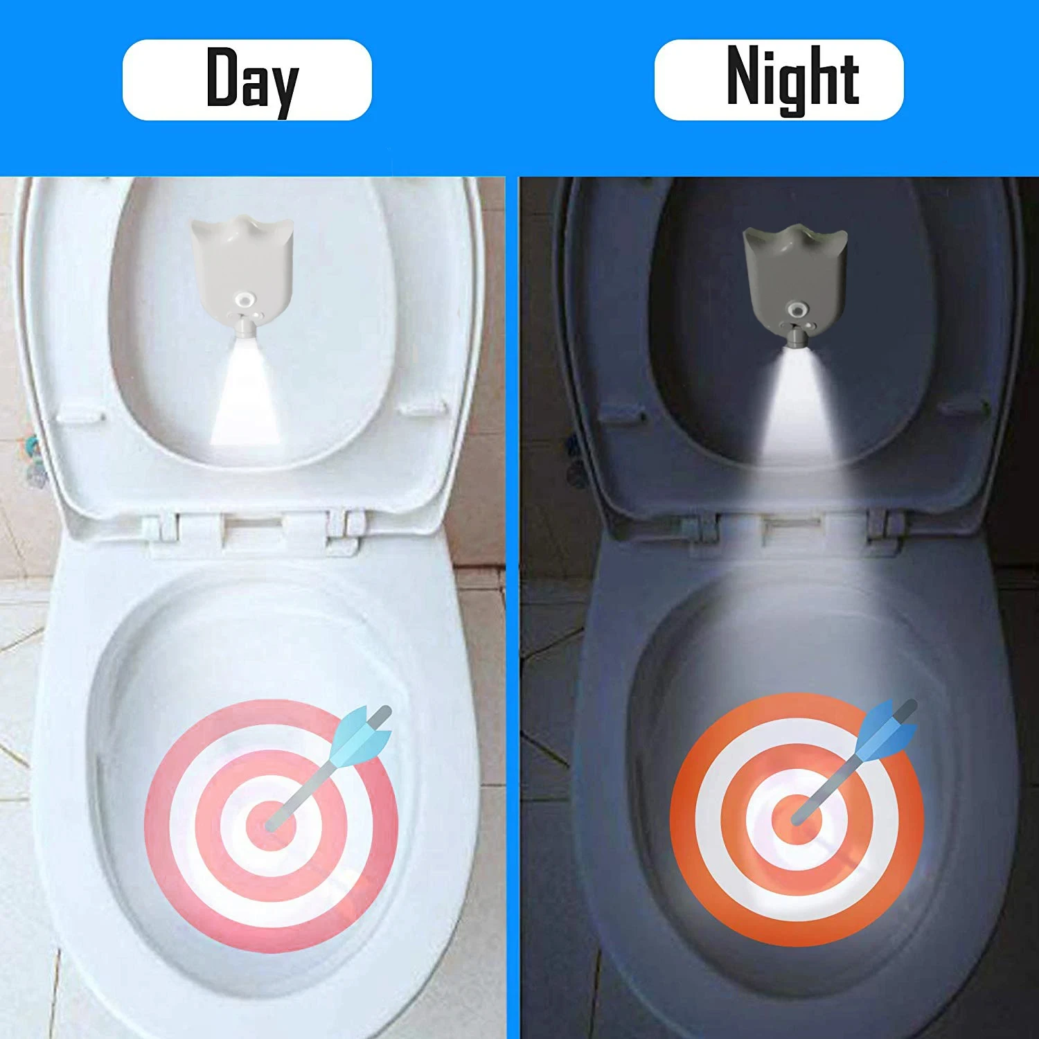 Motion Sensor Toilet LED Night Light for Toilet Bowl with Creative Backlight