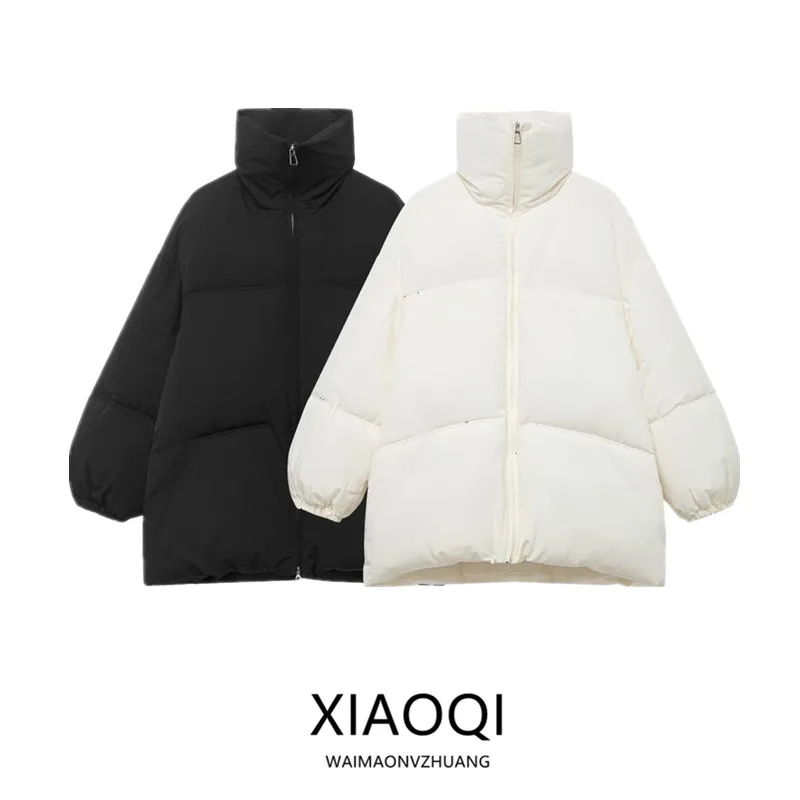 

Casual Loose Cotton Jaet Women's Faion 2025 Winter New Sle Color Commute Friendly Versatile Design Ladies Coat