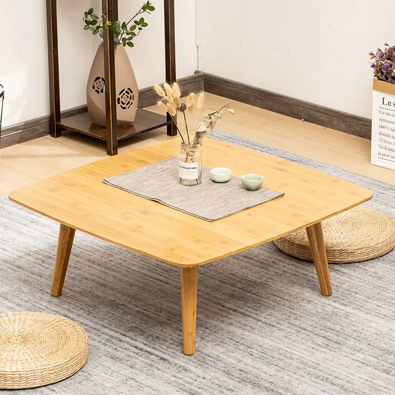 Household, solid wood bay window small coffee table, simple Nordic, bay window low table