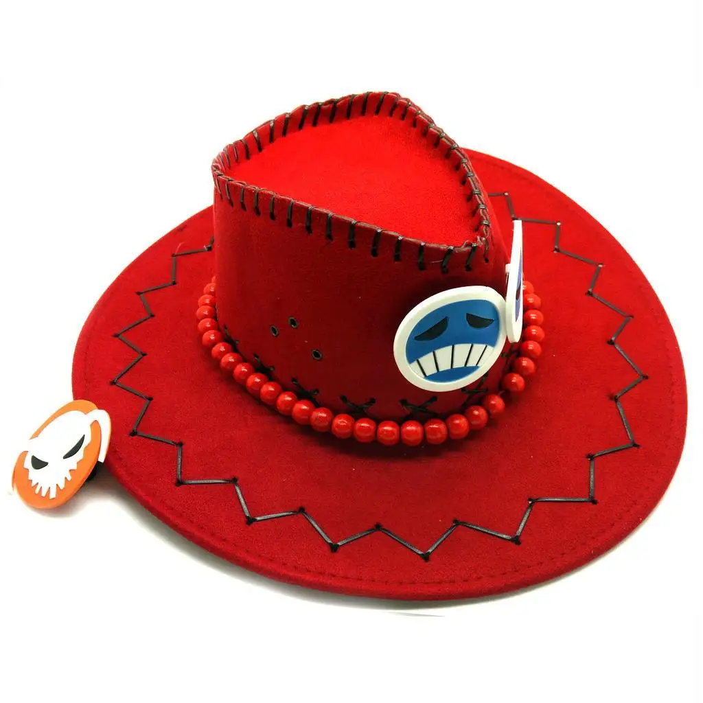 One Piece Whitebeard Pirates Ace Cowboy Hat Cosplay Knight Hat Sailor Hat Anime Accessories