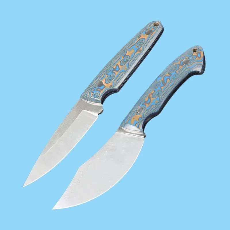 Colorful G10 Handle Straight Faca Crescent Drop 5CR13MOV Blade Outdoor Survival Tools EDC Knives