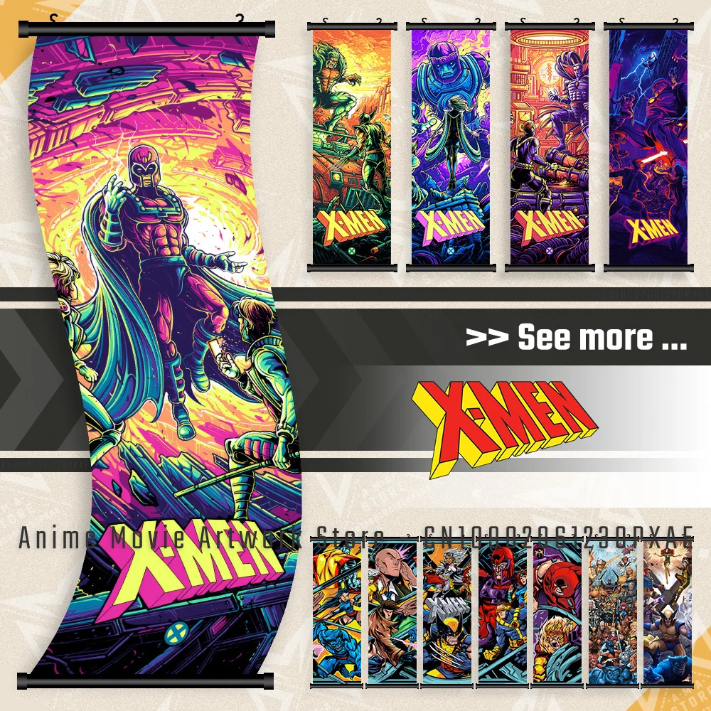 

Marvel Canvas Home Decoration Wall Artwork Hanging Painting X-Men Magneto Scrolls Picture Room Print Movie Poster Classic Mural