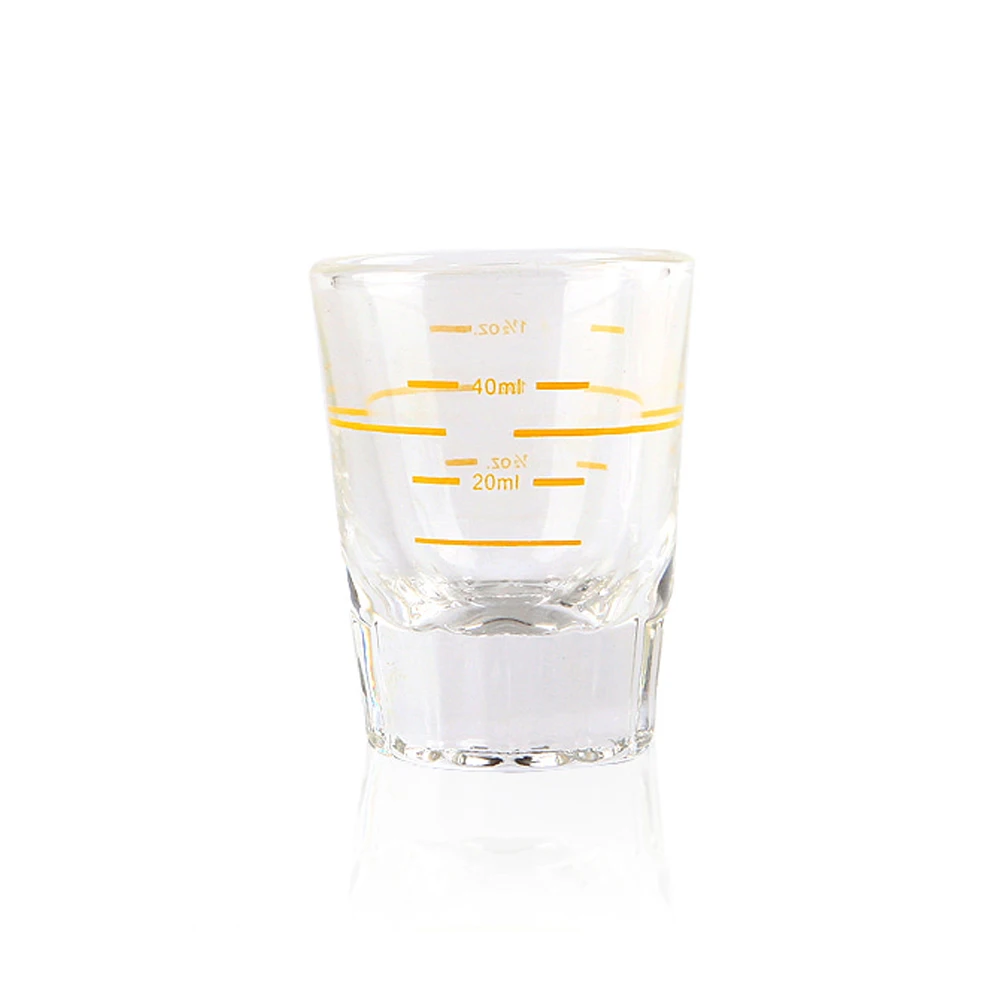 Home art glass shot glass 3 rows yellow D000907 1.5 ounces shot glass