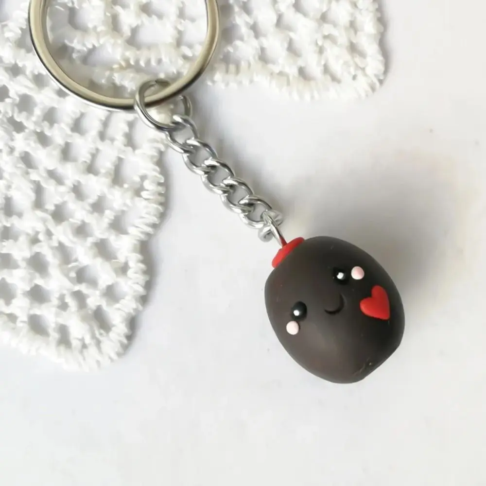 Cute Resin Mini Olive Keychain Cartoon Backpack Pendant Bag Key Decorative Valentines Gifts