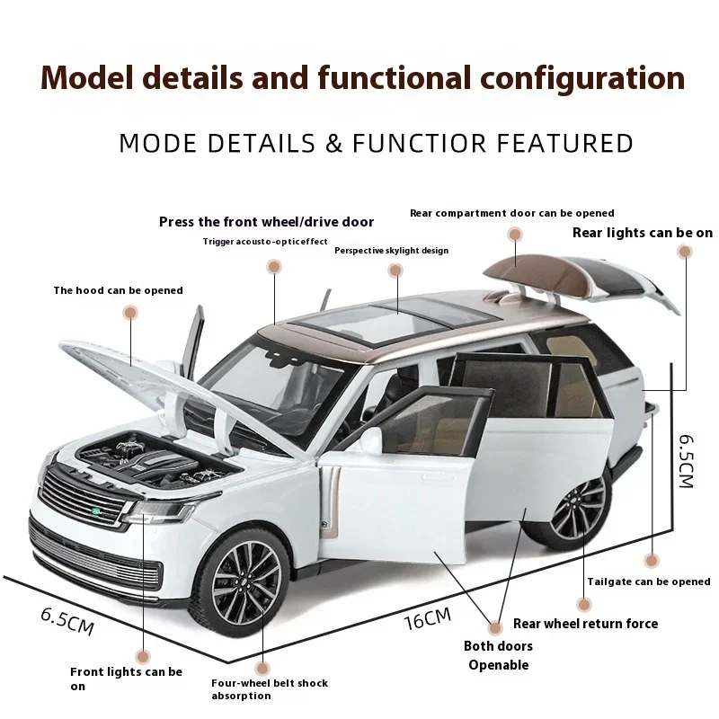 1:32 Land Rover Range Rover SV2022 SUV Alloy Off Road Diecast Model Collect Display Ornament Fine Gift For Friennds Kids Toys