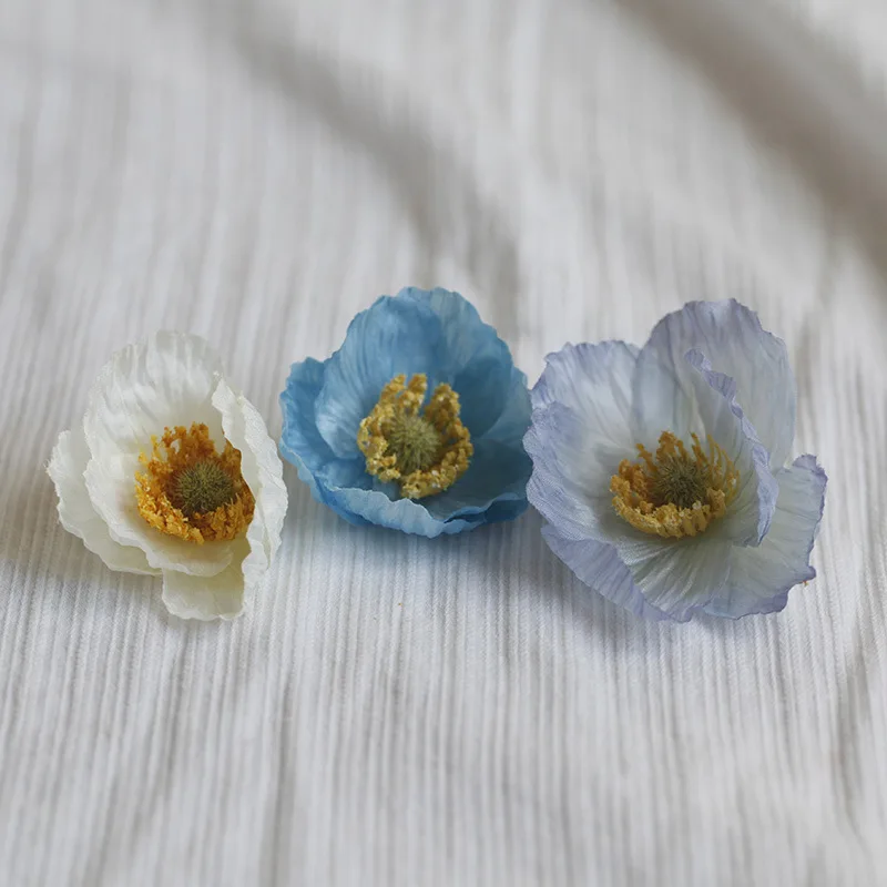 20 Stück Künstliche Mohnblumenköpfe DIY Kleidungszubehör Hut Kranz Festival Hochzeit Deko Party Heimdekoration Seidenblumen Mohnblumen – Detail 13