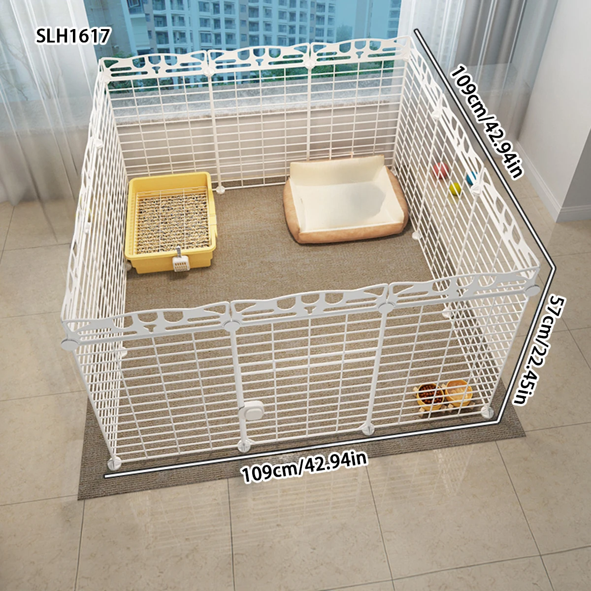 

Pet Fence, Dog Cage, Indoor Small and Medium-Sized Dog Barrier, Isolation Gate, Dog House, Dog Barrier Board, Protective Fence, Free Combination