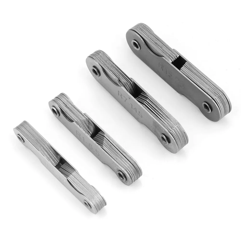 Portable Stainless Steel Radius Gauge External Internal Concave Convex Fillet Gauge Two Types Metric Gauge Set For Tool Makers