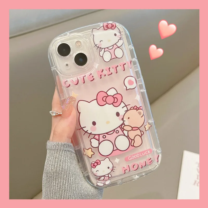 Hello Kitty Sanrio cinnamoroll kuromi pochacco melody Phone Case For iPhone 16 15 14 13 12 11 Pro Max 16 Plus Case cartoon Cover