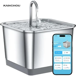 4.0L Stainless Steel Water Fountain For Cat With App Control Smart Automatic Intelligent Pets Water Dispenser Cats Dogs Products