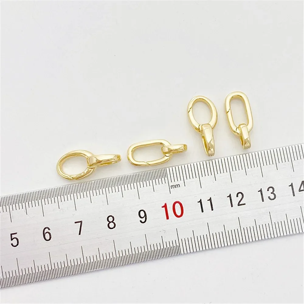 

14K Gold-Color Oval Lobster Clasp Figure 8 Spring Clasp DIY Handmade Bracelet Necklace Pendant Connection Accessories K127