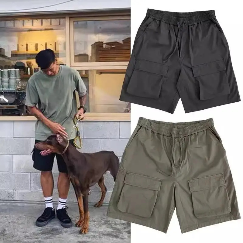 Quick Dry Lightweight Loose Fit Five Inch Workwear Shorts Men's Summer Mountain Series Outdoor Cargo Pants Straight Leg Casua...