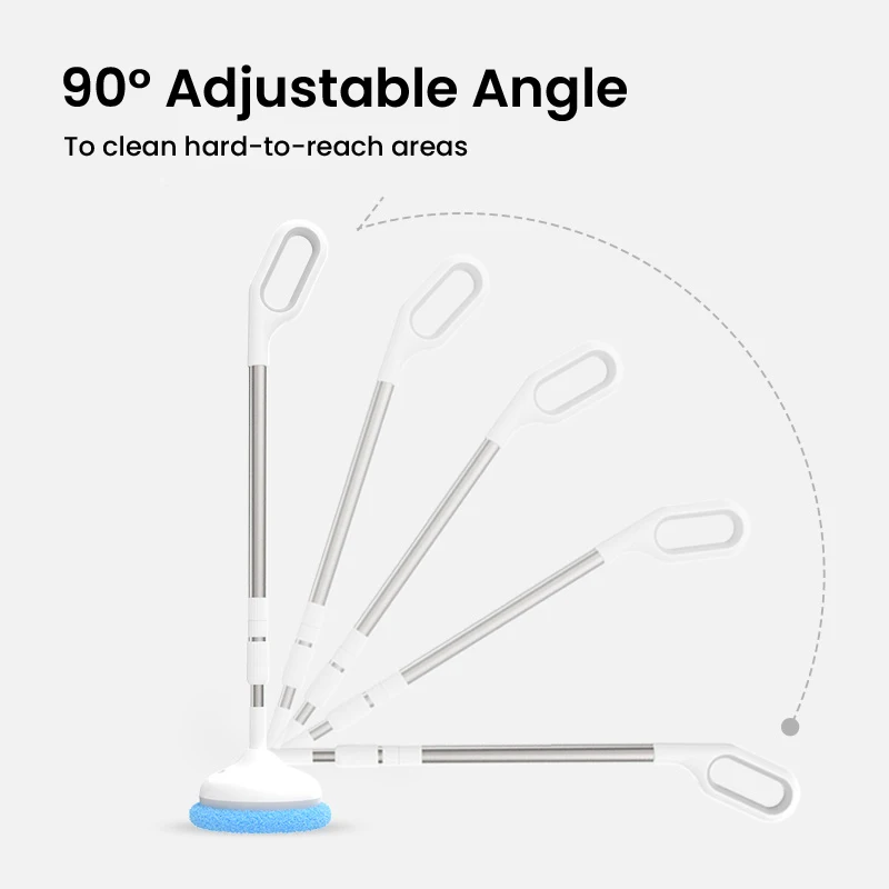 Detergente elettrico senza fili per uso domestico spazzola impermeabile strumento di pulizia portatile per la pulizia dell'auto della finestra con mocio di pulizia sostituibile