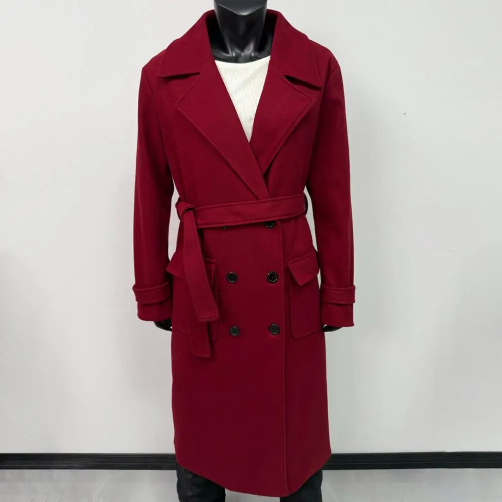 

Women Coat Women's Double Breasted Trench Coat with Belt Classic Lapel Peacoat Long Fall Winter Overcoat for Casual Wear Casual