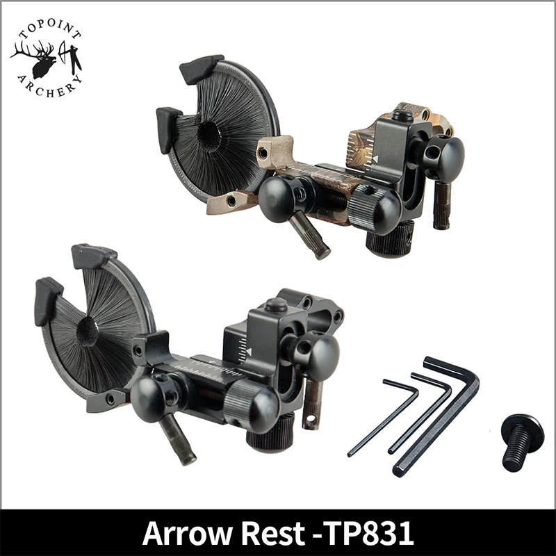 TP831 Archery Micro Adjustable Brush Hostage Arrow Rest For Compound Recurve Bow Hunting Shooting Accessory Right hand