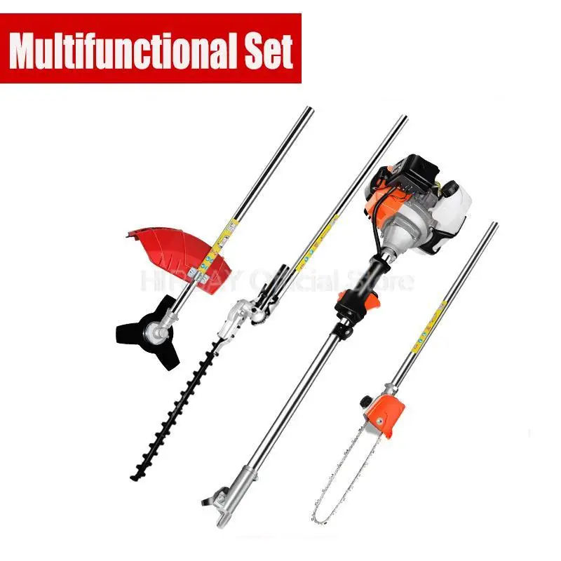 Gardening Tools Lawn Mower  Hedge Trimmer Petrol Brush Cutter High Branch Saw 3 in 1 With 52cc Petrol Engine Tree Cutter Tools