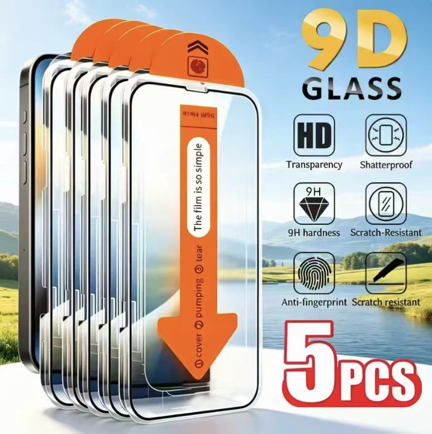 3/5PCS Full Screen Dust Free Transparent Tempered Glass For Samsung All A Series A57 A56 A55 A35 A36 A16 A17 A26 A24 A15 A14 A13