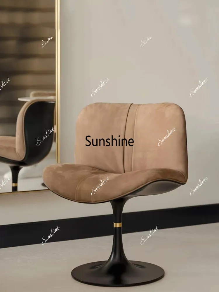 Italian high-end casual rotating family dining chair