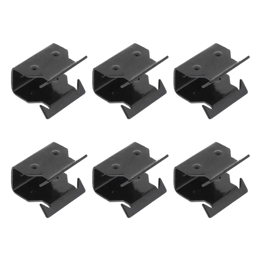 Black 6pcs Car Metal Clamps Cowl Scuttle Panel Trim Clips For Ford For Focus MK2 OEM Part Number 1329640 Accessories