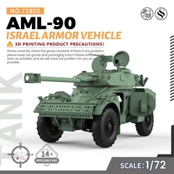 SSMODEL SS72803 1/72 25mm Military Model Kit Israel AML-90 Armor Vehicle