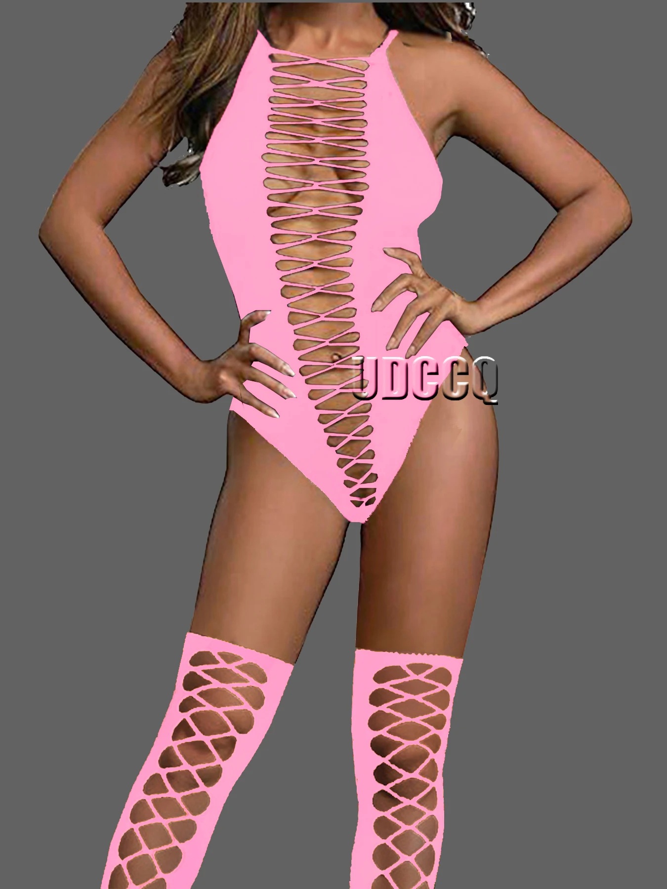 Sexy plus size lingere Babydoll Underwear Translucent light pink dress costumes sleepwear Bodysuits Costumes dress skirt porn