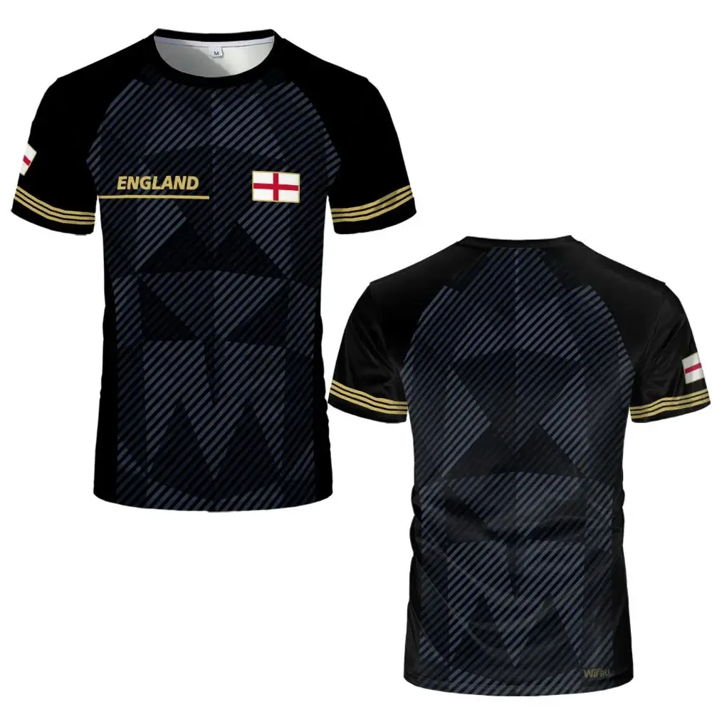 T-shirt unisexe à manches courtes imprimé drapeau de la Nouvelle-Angleterre 2026, col rond, vêtement décontracté de rue, tenue d'entraînement de football