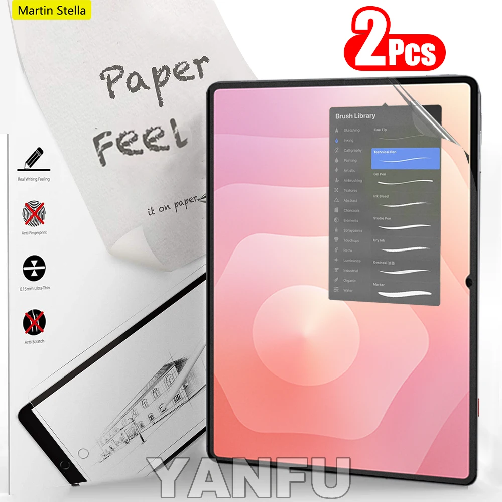 

2Pcs Paper Feel Like Screen Protector For Samsung Galaxy Tab S11 Ultra S10 Lite Fe Plus S6 Lite Film No Glass