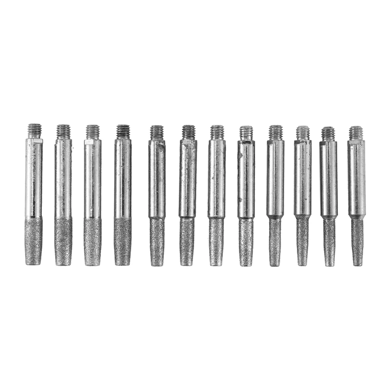 

ABVA-Chainsaw Sharpening Stone, Chainsaw Grinding Stone, 12PCS High Hardness Diamond Chainsaw Sharpener(4Mm, 4.8Mm, 5.5Mm)
