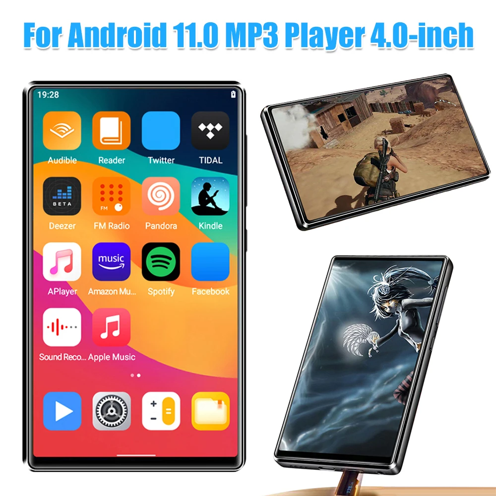 

For Android 11.0 MP3 Player Bluetooth-Compatible 5.0 Lossless Music Player MP3 Music Player Mini Music Player for Outdoor Travel
