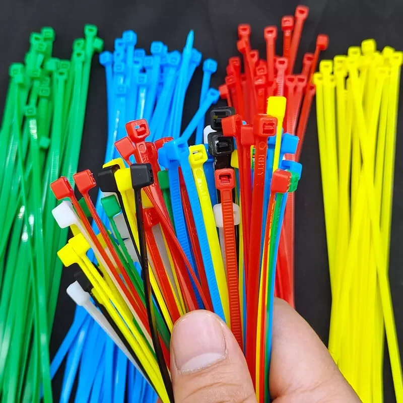 Adjustable Nylon Cable Tie Multicolor Self-Locking Zip Ties for Home Office Plastic Fastening Loop Ties Wire Wraps Fixing Straps
