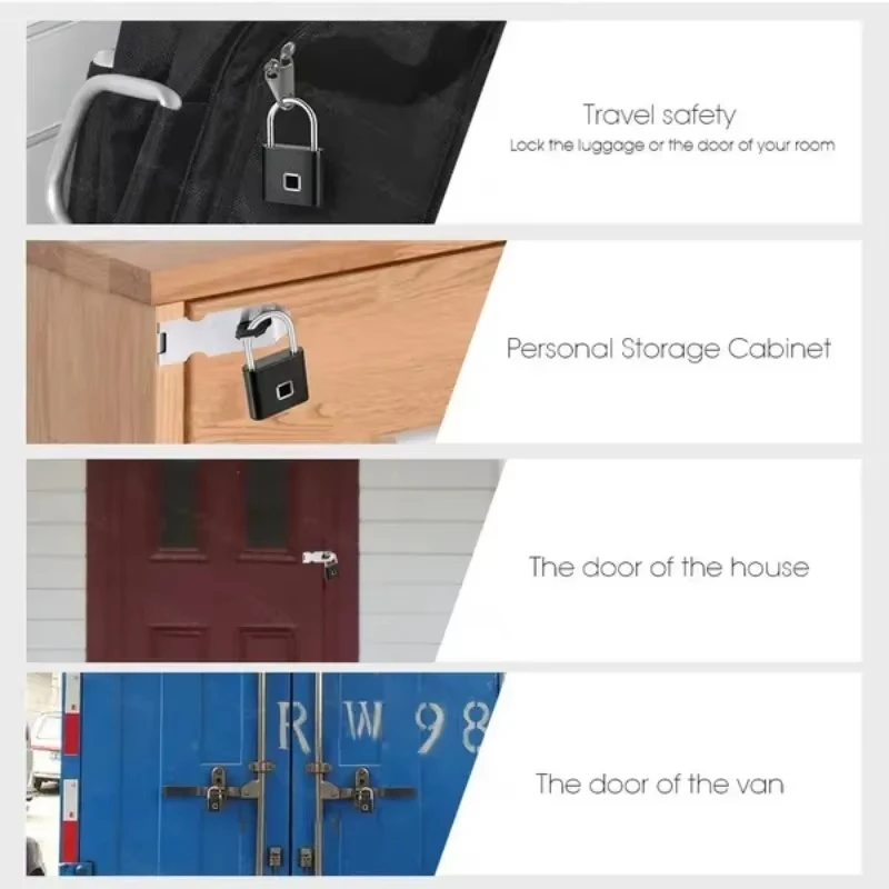 

1Pcs Perfect for Securing Suitcases and Luggage, Mini Smart Fingerprint Padlock, Anti-Theft Protection