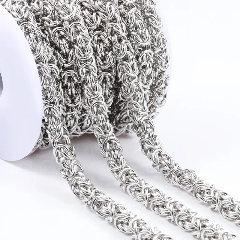 1Meter Handmade Stainless Steel 6mm Keel Chains For Jewelry Making Supplies DIY Punk Hip-hop Trend Necklace Bracelet Accessories