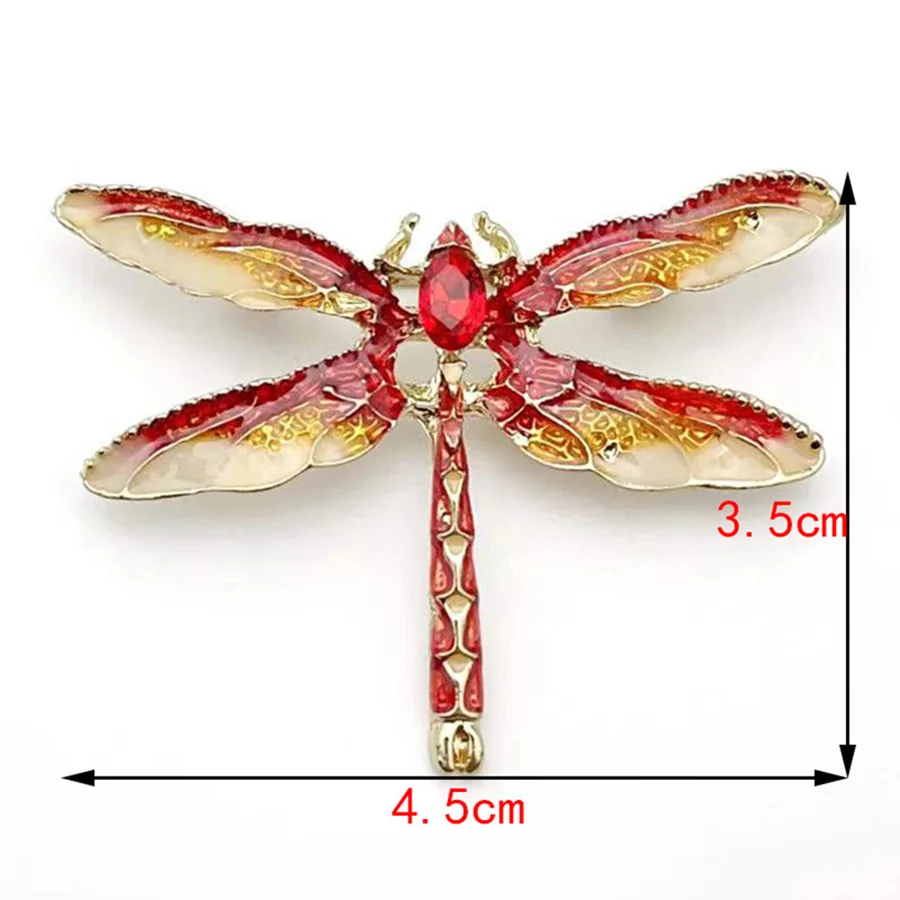 حساسة لطيف ملون المينا اليعسوب بروش معدني الاكريليك المضادة للانزلاق الحشرات دبابيس المرأة تي شيرت سترة مشبك اكسسوارات