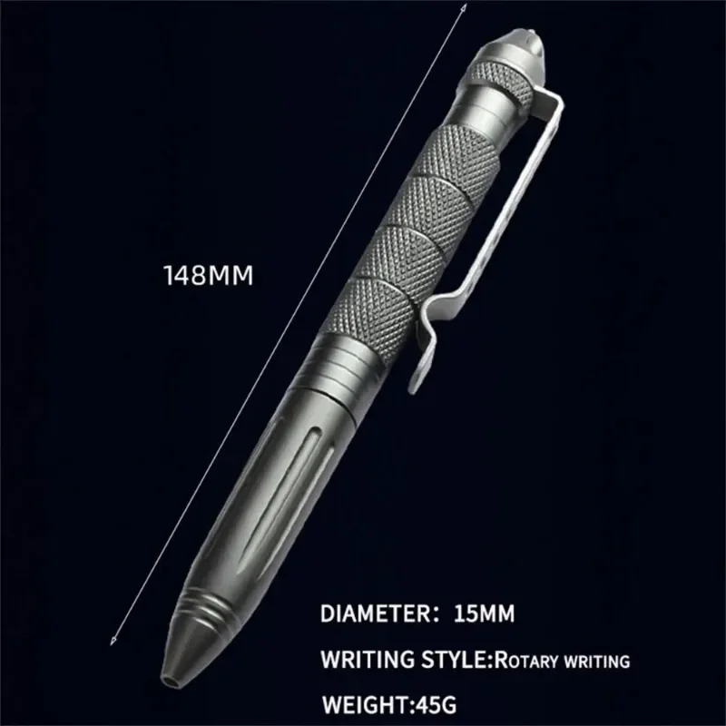 High Quality Steel Anti Skid Portable Self Defense Pen Aluminum Glass Breaker Survival Tool Multi Functional Tactical Pen