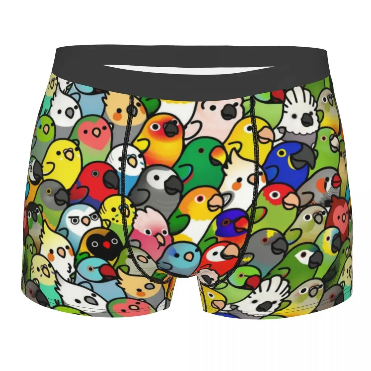 Custom Cute Cockatiel Parrot Bird Boxer Shorts For Men 3D Print Parakeet Lovebird Underwear Panties Briefs Soft Underpants