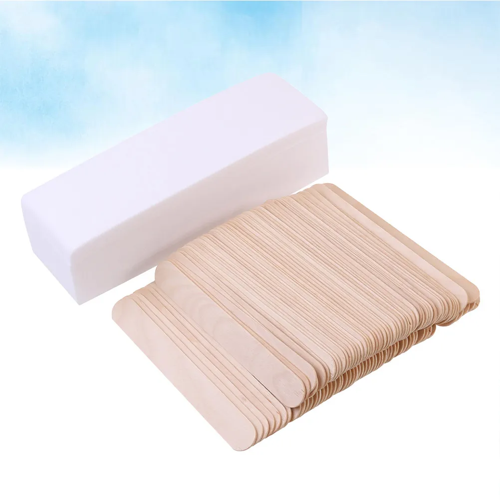 

100Pcs Professional Depilatory Strips and Wax Sticks Set for Body Hair Removal No Mess Odorless Skin Friendly Salon Home Use