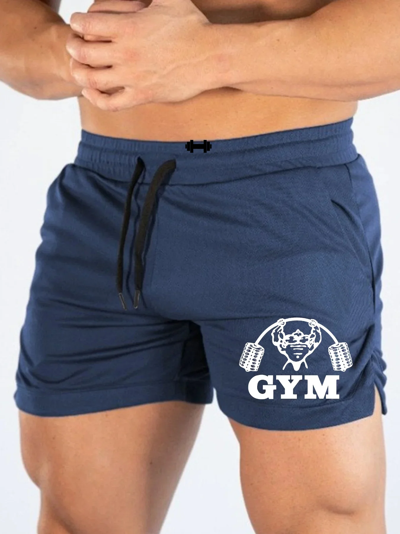 2026 Dumbbell Muscle Running Shorts, Quick Drying Breathable Marathon Shorts Fitness Beach Pants, Tight Mesh Fabric, Sporty