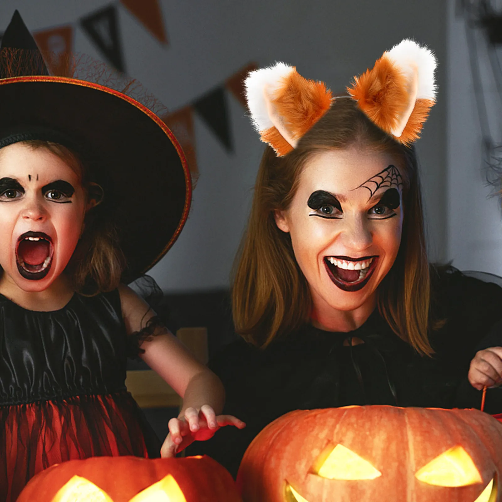 

Набор из 1 предмета: очаровательная повязка на голову с ушками животного и хвостом для женских костюмированных вечеринок, Хэллоуина, карнавала, маскарада, бала в костюмах