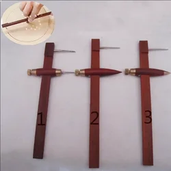 Wooden copper head pottery purple sand pot clay cutting ruler DIY teapot opening drawing line positioning pottery tool