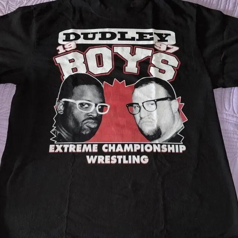 Camiseta negra vintage Dudley Boyz de algodón, todas las tallas S a 5XL HRN34