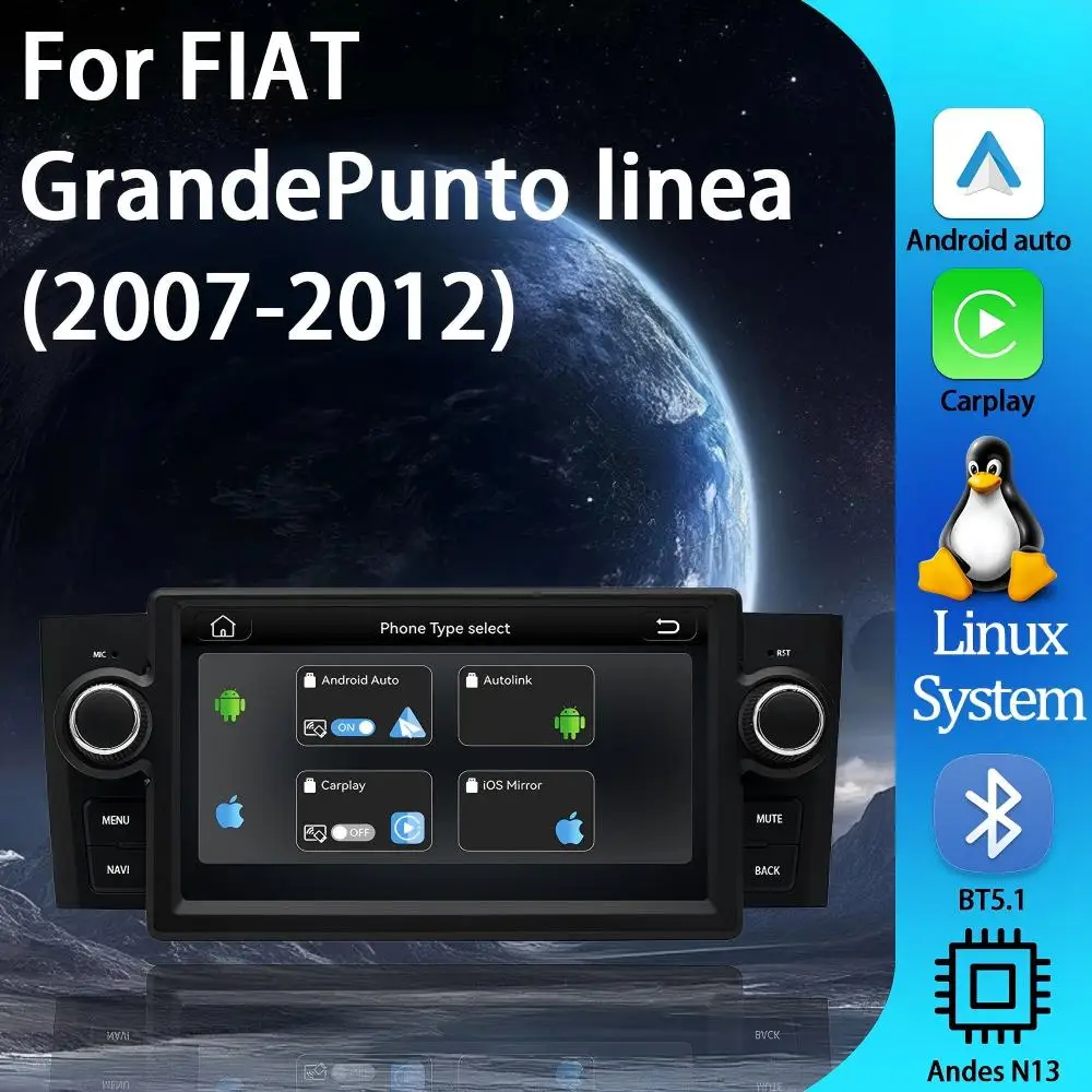 For Fiat Linea 7" T…